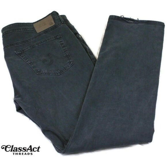 AG Adriano Goldschmied Pants Gray The Graduate Tailored Leg Stretch 38 X 34 - Picture 1 of 7